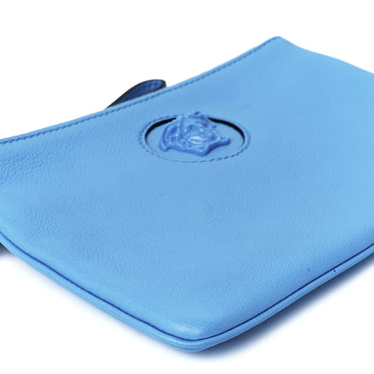 Versace Grained Calfskin La Medusa Pouch Blue 10 of 11