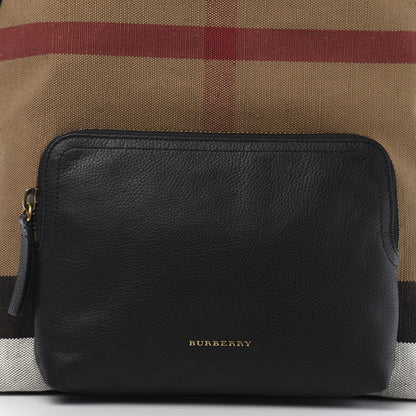 Burberry Mega Check Calfskin Abbeydale Simple Backpack Black Camel 8 of 8