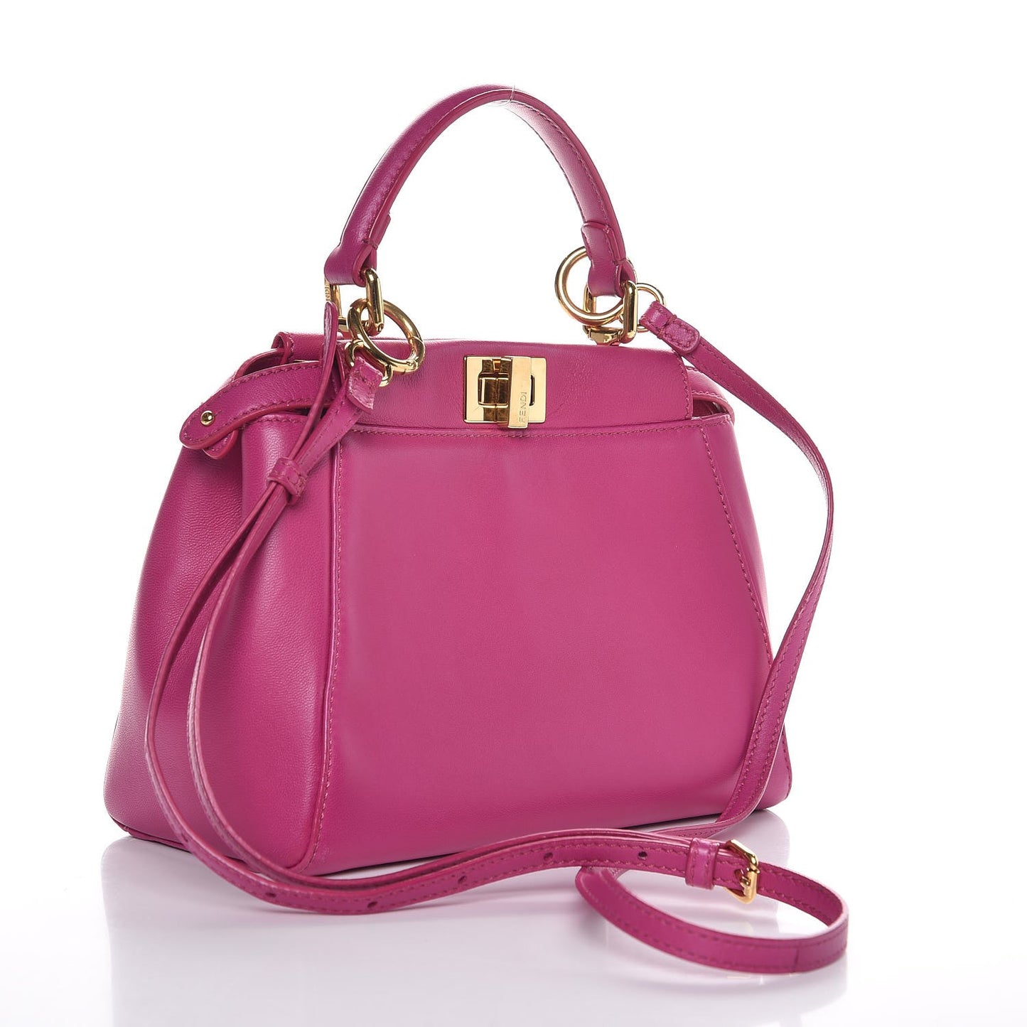 Nappa Mini Peekaboo Iconic Satchel Magenta