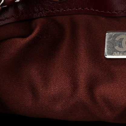 Chanel Shiny Crumpled Calfskin Quilted Medium Chanel 25 Handbag Dark Burgundy 8 of 11