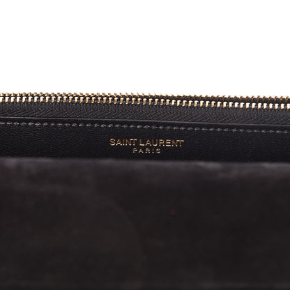 Saint Laurent Metallic Calfskin Classic Monogram Kate Tassel Chain Wallet Fuchsia 8 of 11