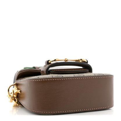Gucci GG Supreme Monogram Azalea Calfskin Web Horsebit 1955 Wallet On Strap Beige Ebony Brown Sugar 4 of 10