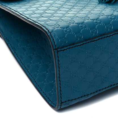 Gucci Soft Microguccissima Medium Emily Chain Shoulder Bag Deep Cobalt 8 of 9