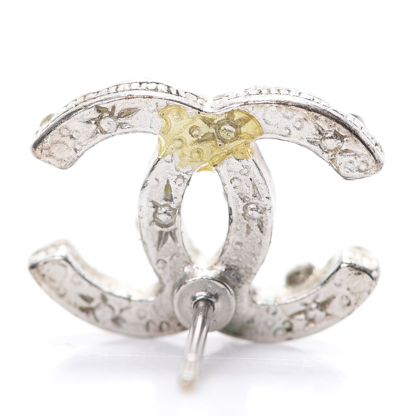 Crystal CC Earrings Silver