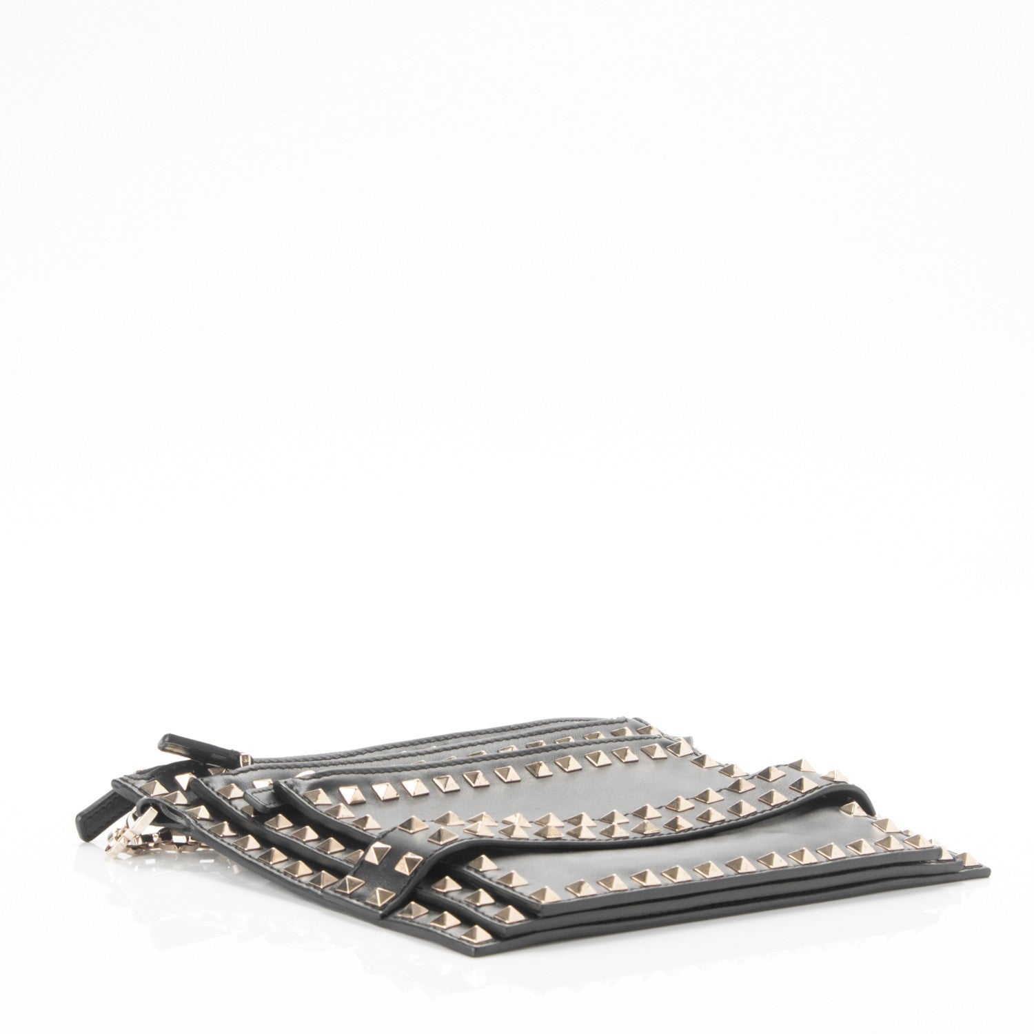 Valentino Garavani Vitello Rockstud Triple Zip Crossbody Bag Black 3 of 6