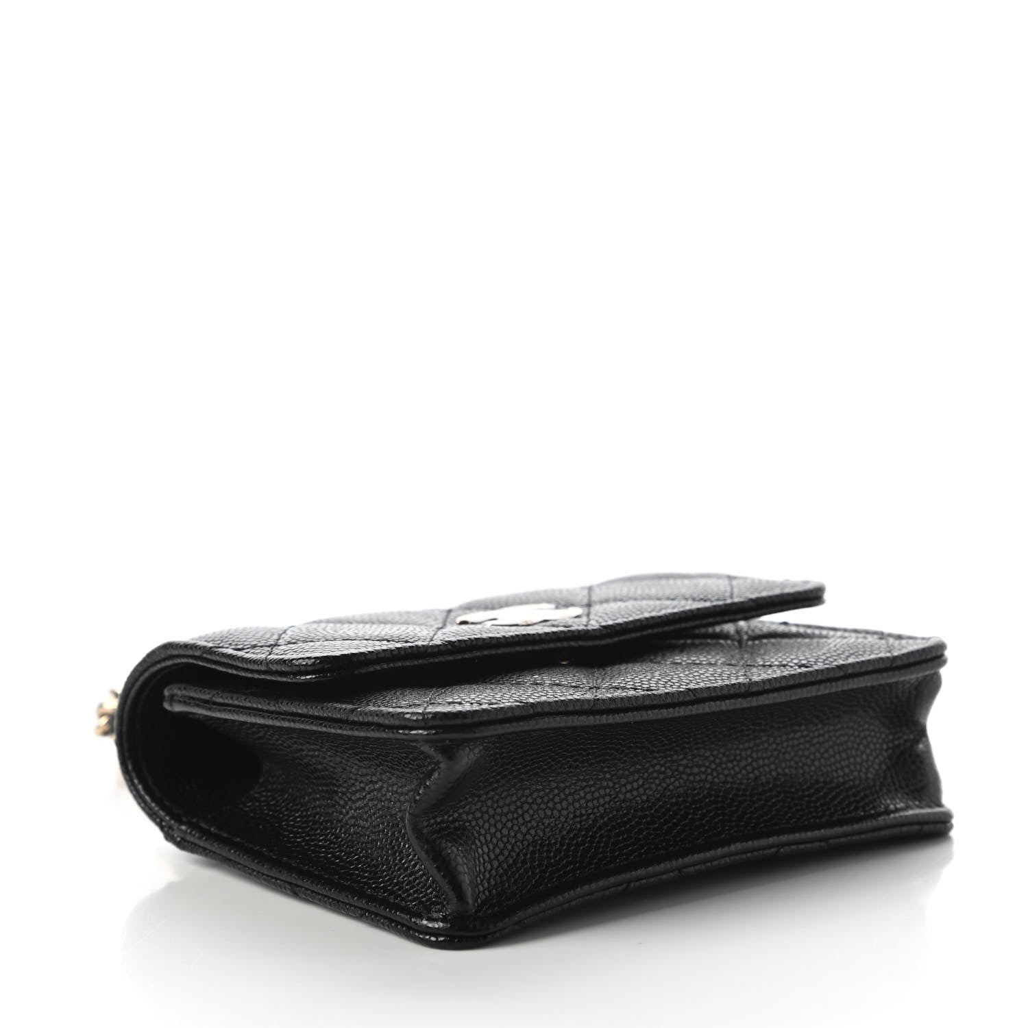 Chanel Caviar Quilted Mini Pearl On Top Coin Purse With Chain Black 4 of 12