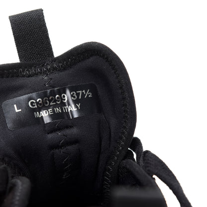 Chanel Suede Calfskin Velvet Grosgrain CC Sneakers 37.5 Black 10 of 11