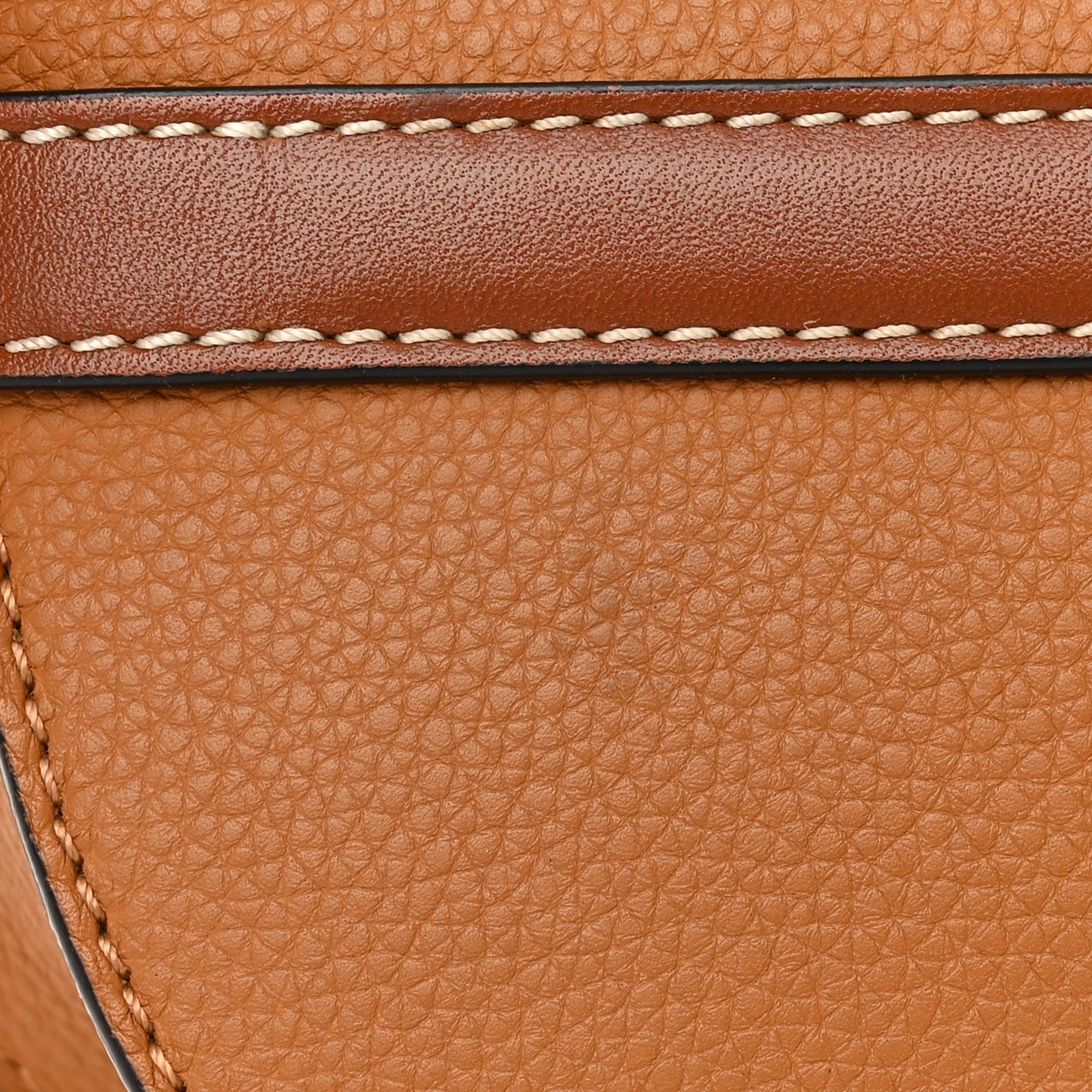 Grained Calfskin Mini Gate Crossbody Bag Caramel Pecan