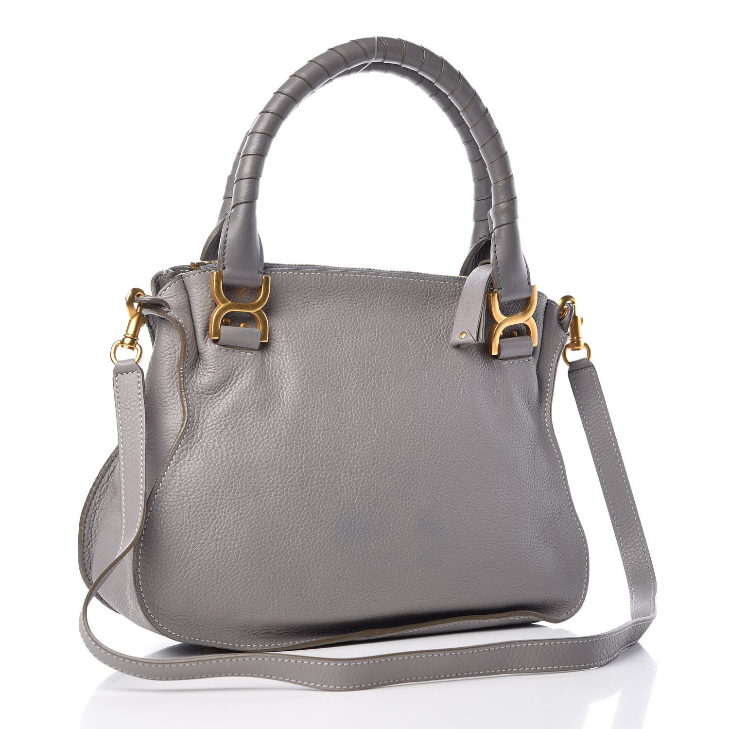 Chloe Calfskin Medium Marcie Satchel Cashmere Grey 3 of 14
