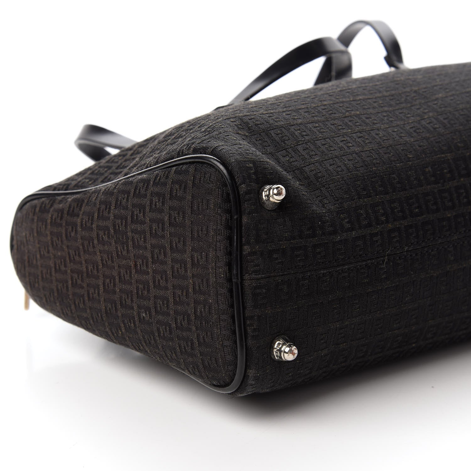 Fendi Zucchino Shoulder Bag Black 6 of 10