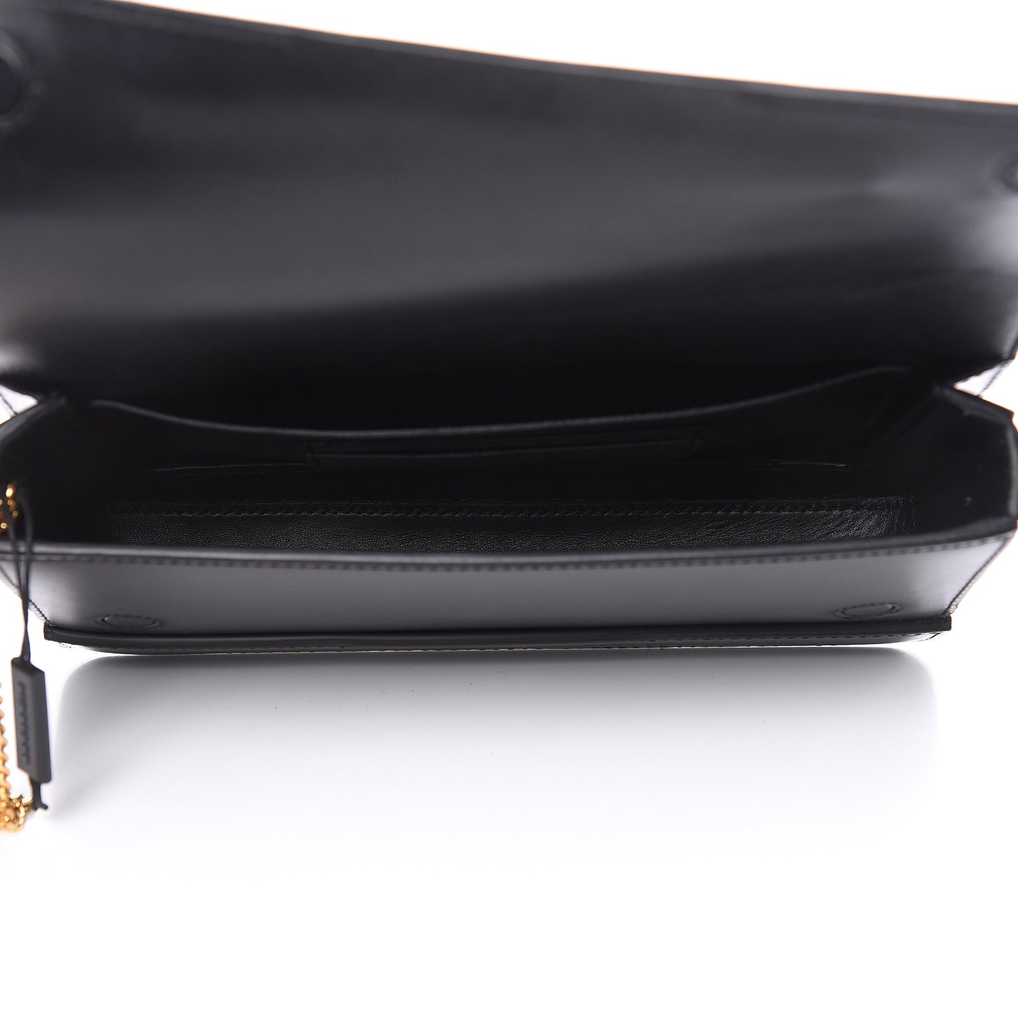 Calfskin Grace Chain Clutch Black