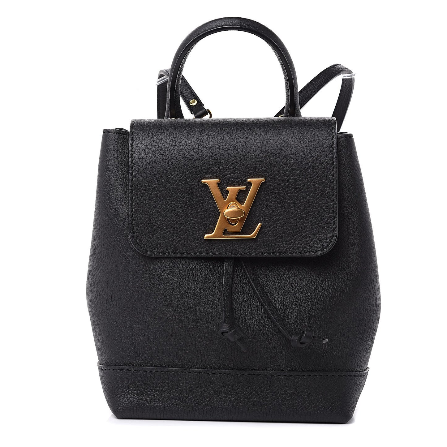 Calfskin Lockme Mini Backpack Black
