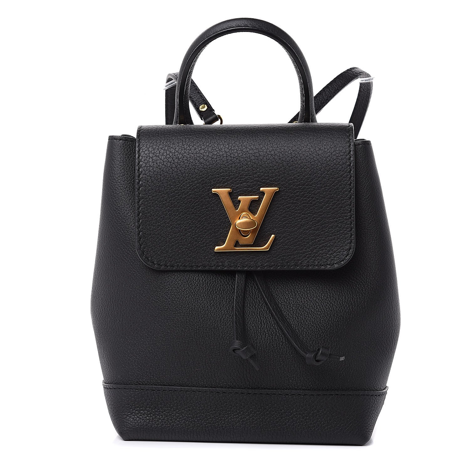Louis Vuitton Calfskin Lockme Mini Backpack Black 1 of 8