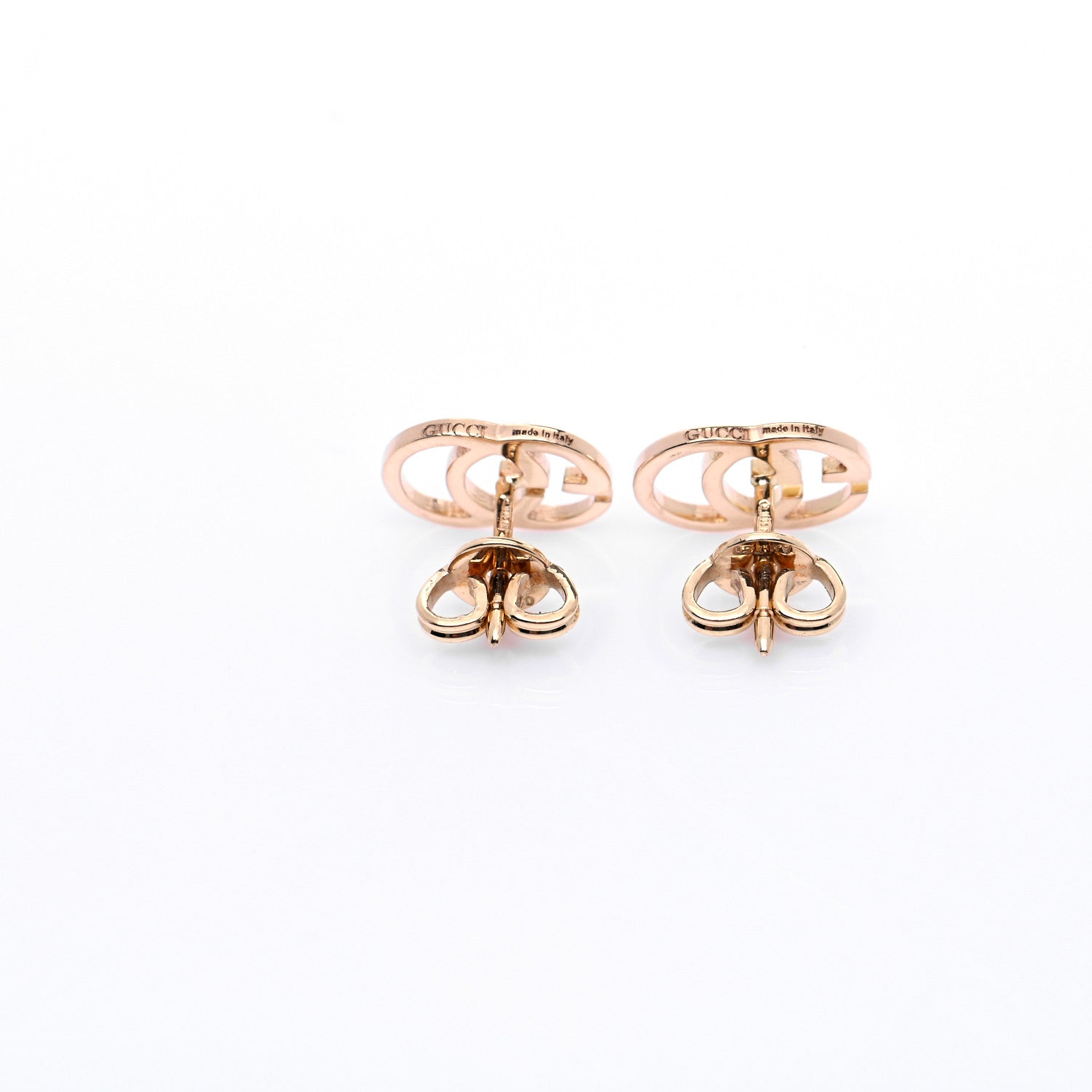 Gucci 18K Yellow Gold GG Tissue Stud Earrings 3 of 5