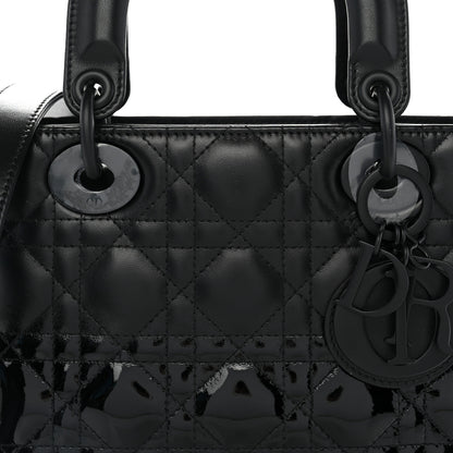 Christian Dior Matte Patent Cannage Small Lady Dior Black 7 of 9