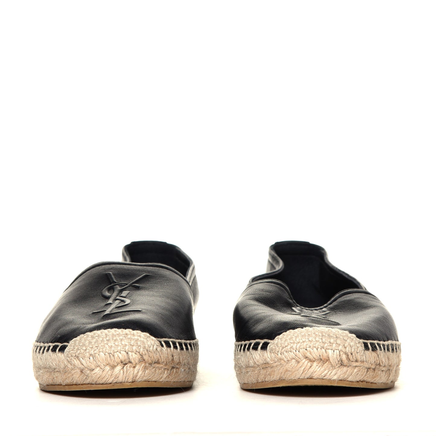 Lambskin Monogram Espadrilles 37 Black