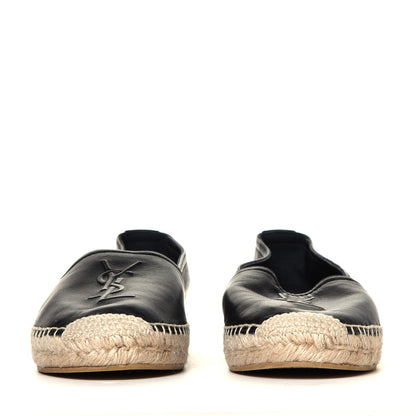 Saint Laurent Lambskin Monogram Espadrilles 37 Black 4 of 12