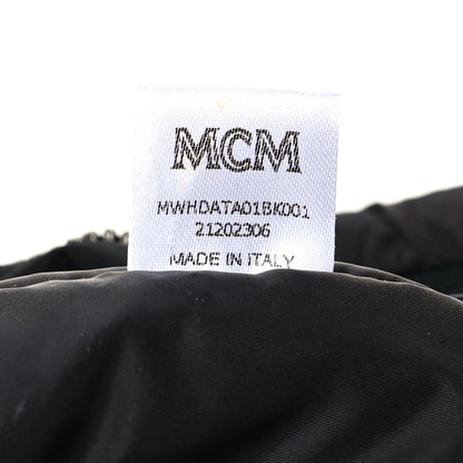 MCM Maxi Visetos Nylon Quilted Mini Aren Hobo Black 7 of 10