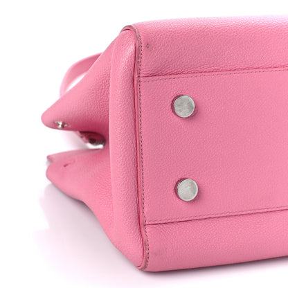 Saint Laurent Grained Calfskin Small Cabas Rive Gauche Rose Clair 7 of 20