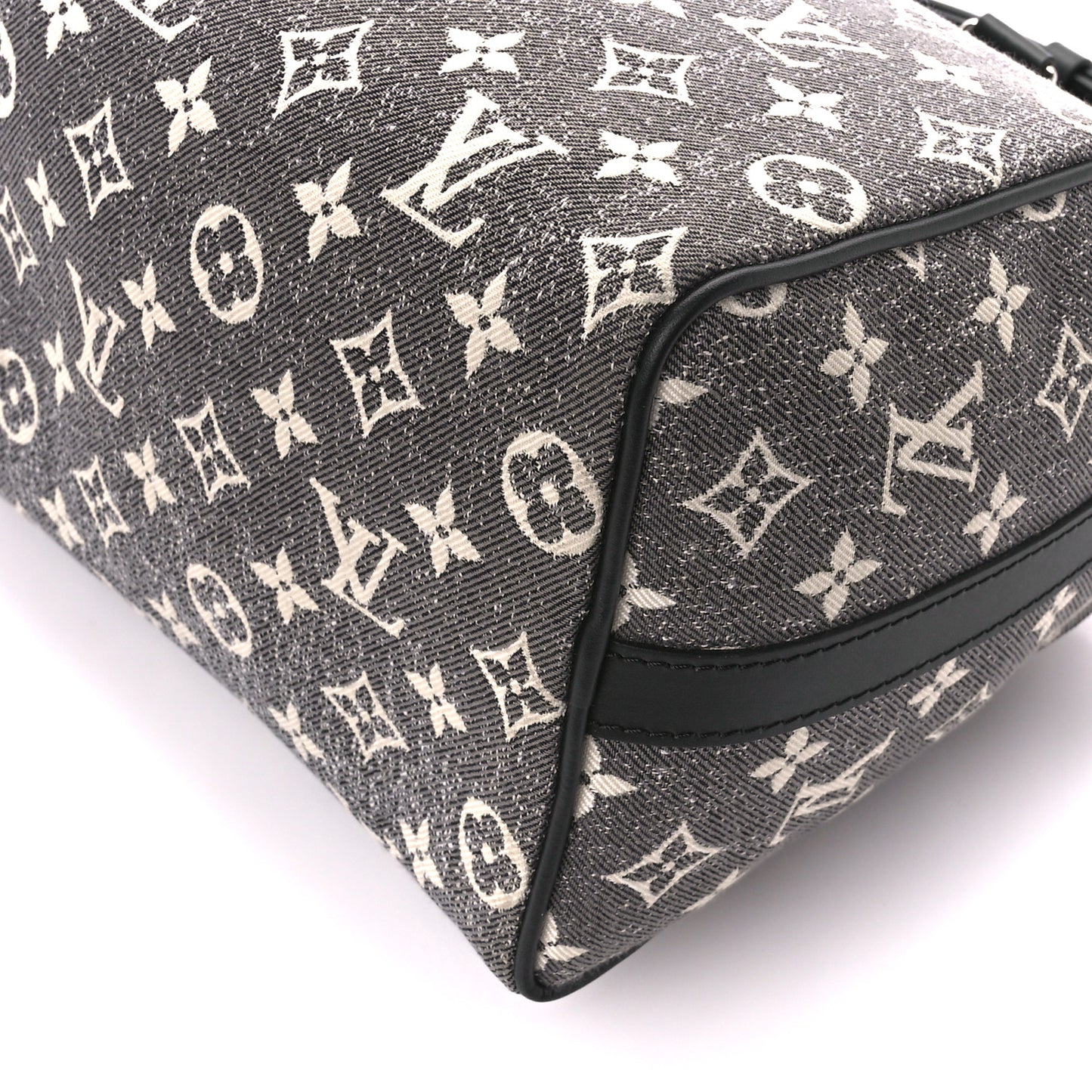 Denim Monogram Jacquard Speedy Bandouliere 25 Black