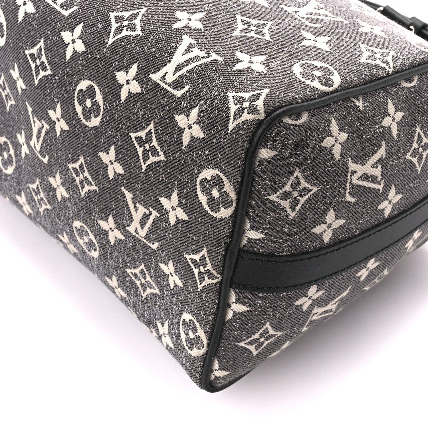 Louis Vuitton Denim Monogram Jacquard Speedy Bandouliere 25 Black 11 of 11