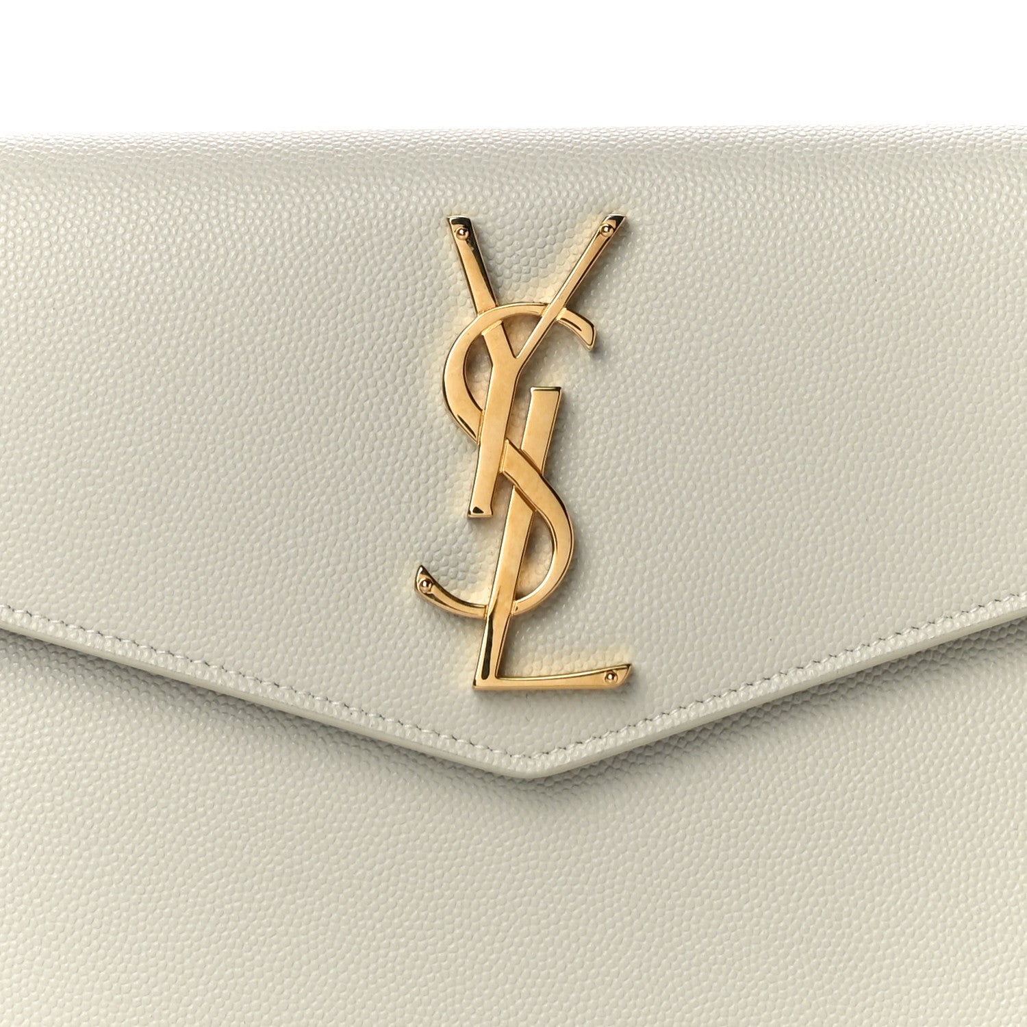 Saint Laurent Smooth Shiny Calfskin Uptown Pouch Crema Soft 7 of 10