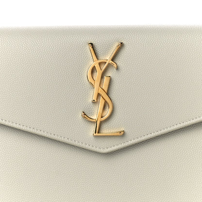 Saint Laurent Smooth Shiny Calfskin Uptown Pouch Crema Soft 7 of 10
