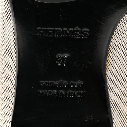 Hermes H Canvas Paris Loafers 37 Prunoir 7 of 10