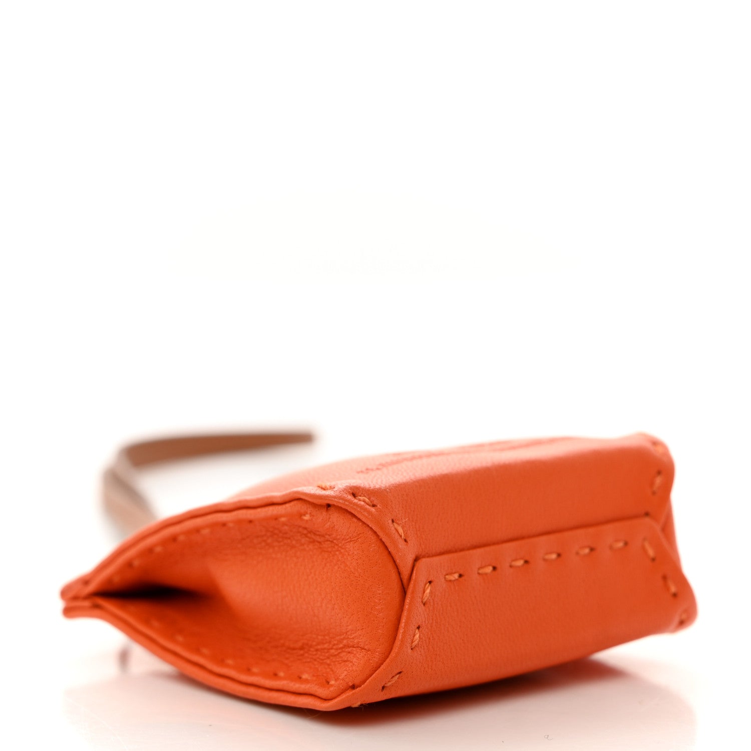 Hermes Milo Lambskin Swift Shopping Bag Charm Feu Gold 3 of 7