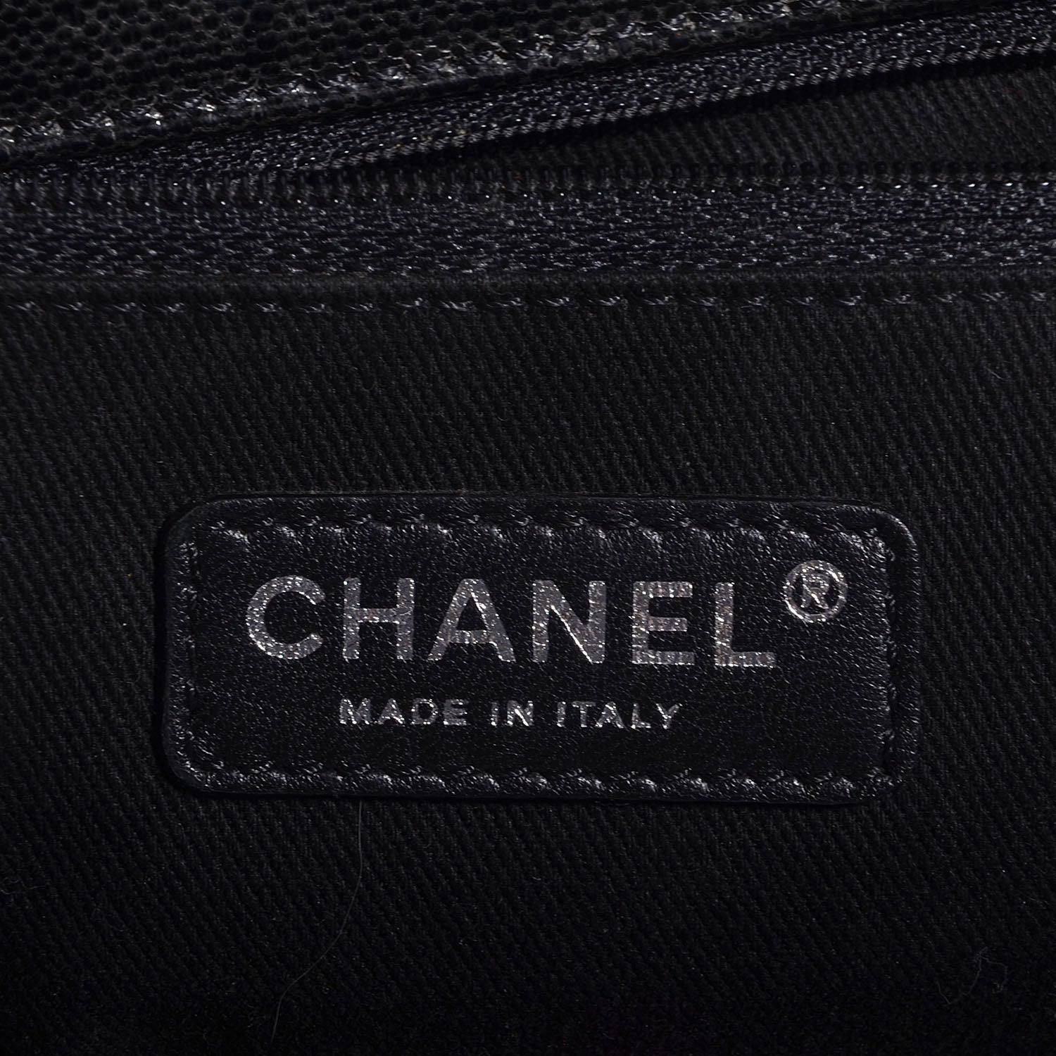Chanel Coated Canvas Large CC Tote Black White 8 of 8