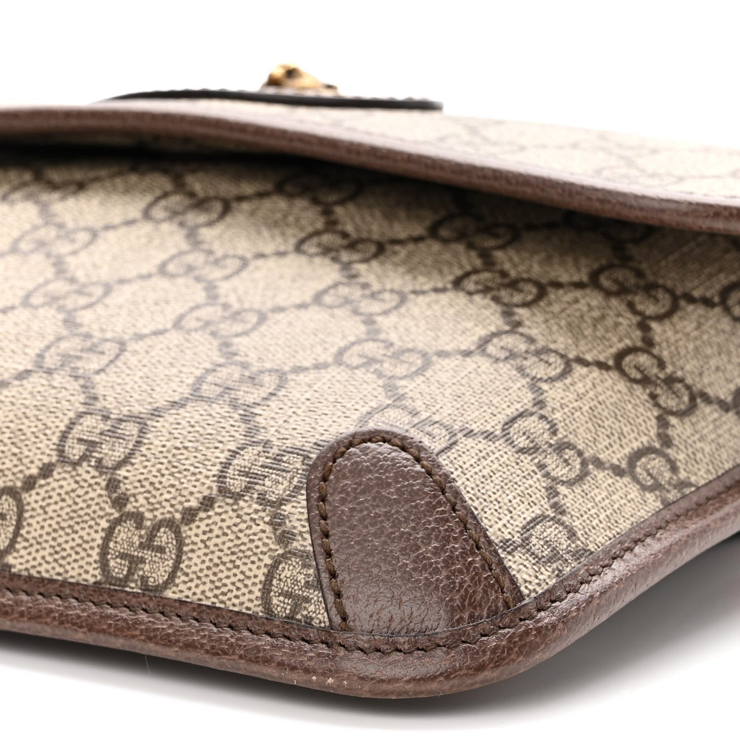 GG Supreme Monogram Neo Vintage Web Belt Bag Brown