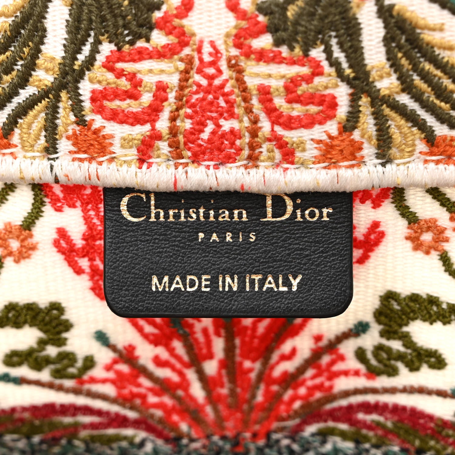 Christian Dior Canvas Embroidered Heart Lights Medium Book Tote Multicolor 6 of 13