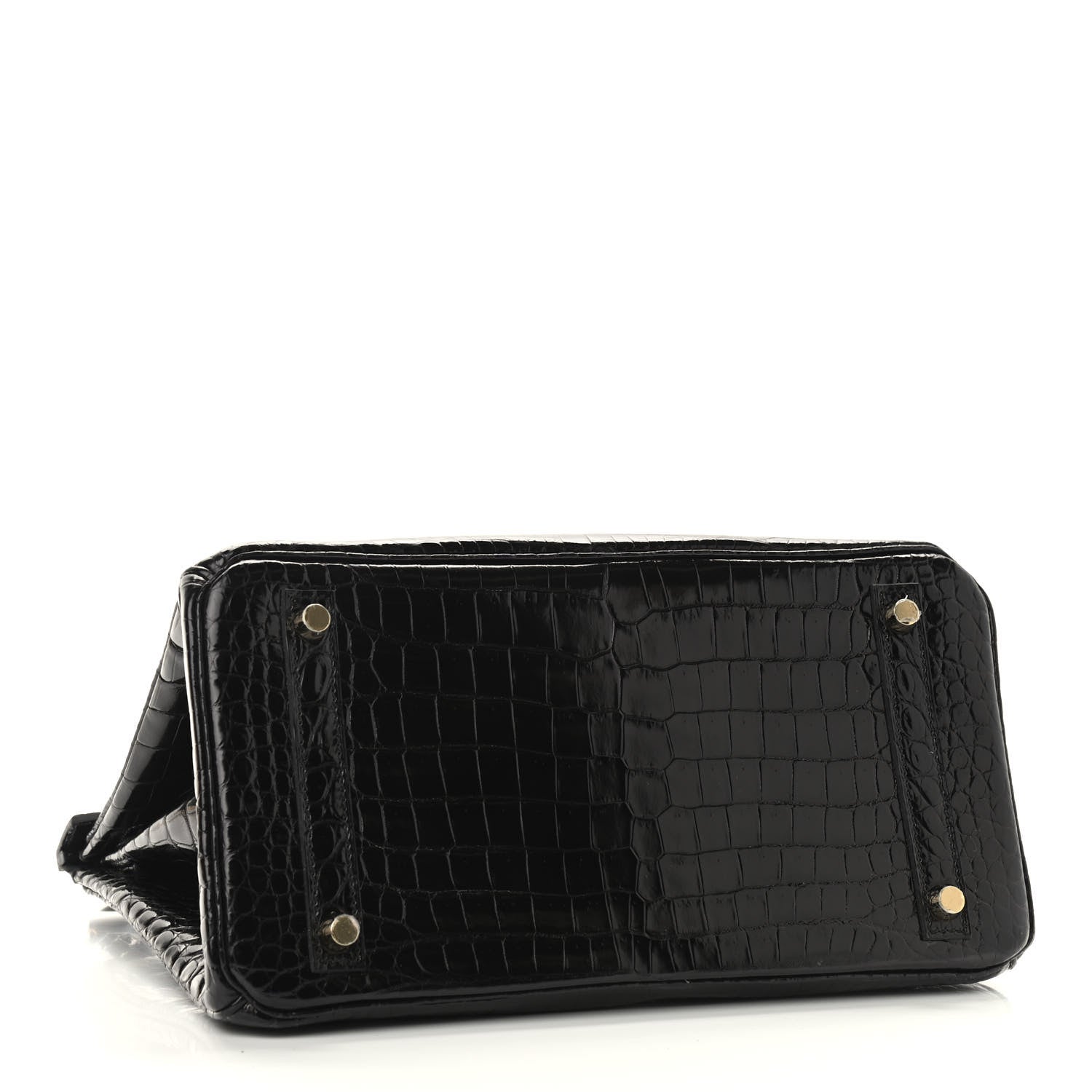 Hermes Shiny Porosus Crocodile Birkin 30 Black 3 of 8