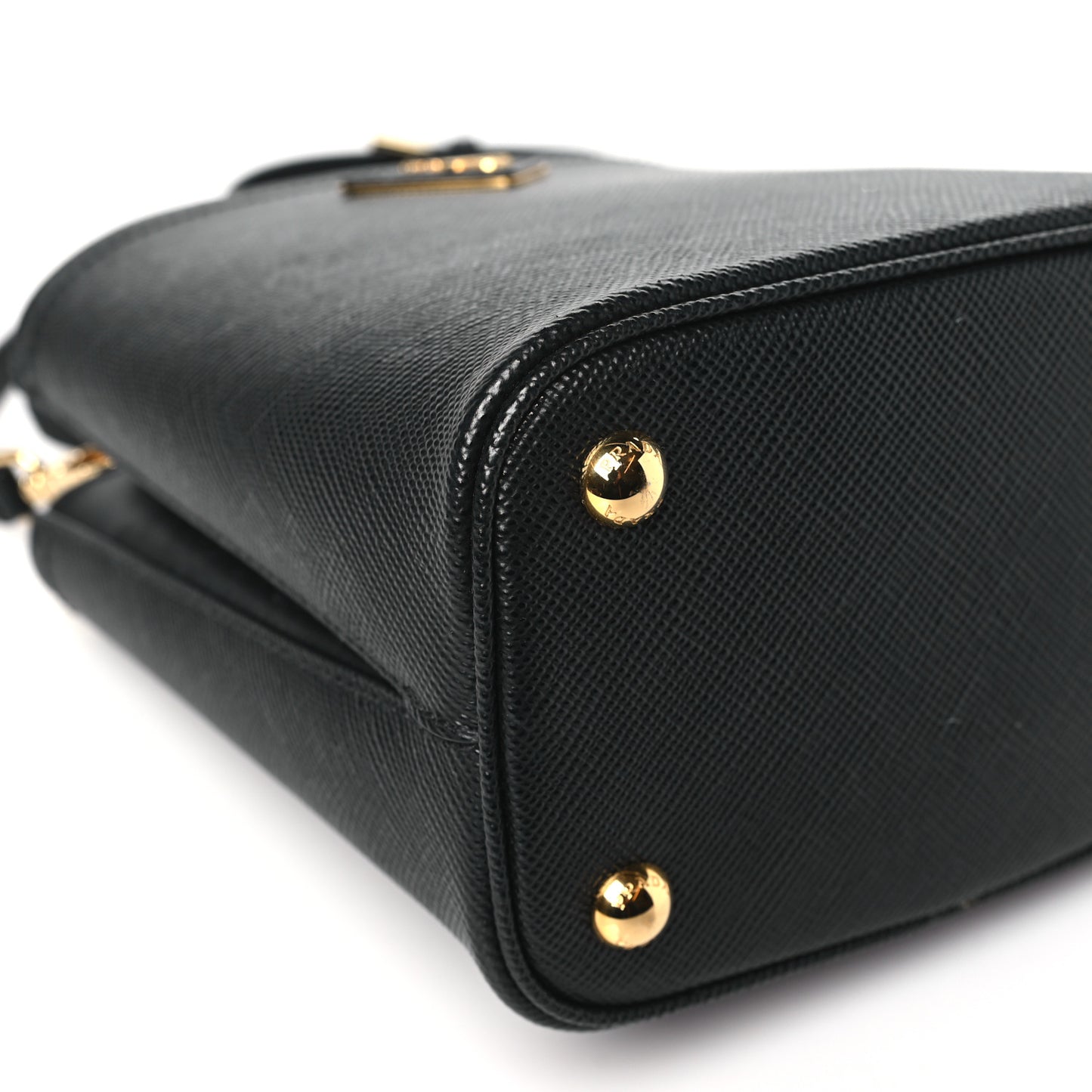 Saffiano Cuir Small Panier Bucket Bag Black