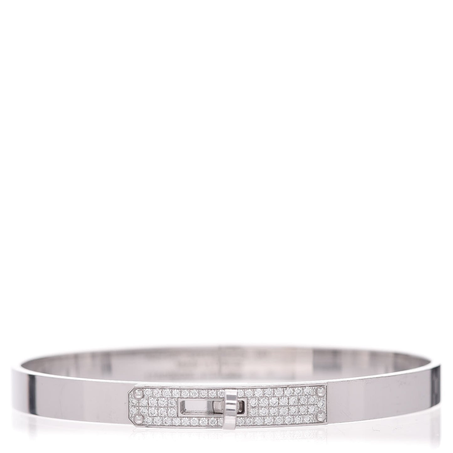 18K White Gold Diamond PM Kelly Pave Bracelet SH