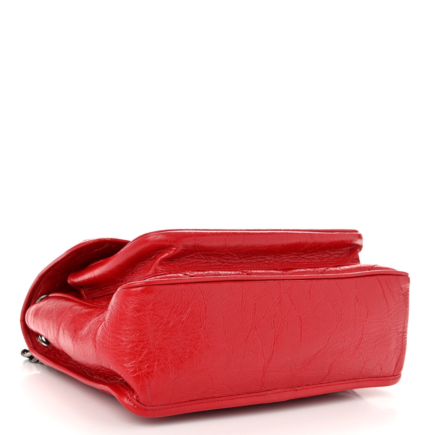 Saint Laurent Crinkled Calfskin Matelasse Monogram Medium Niki Chain Satchel Rouge Eros 4 of 9