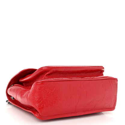 Saint Laurent Crinkled Calfskin Matelasse Monogram Medium Niki Chain Satchel Rouge Eros 4 of 9