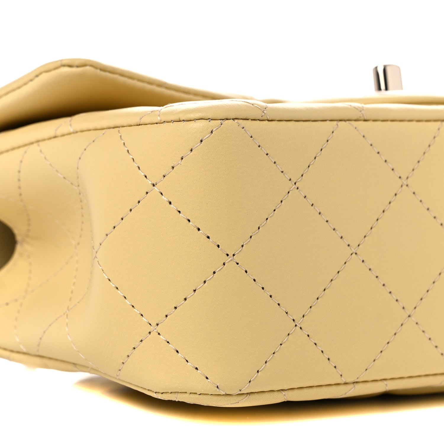 Chanel Lambskin Quilted Mini Top Handle Rectangular Flap Yellow 8 of 10