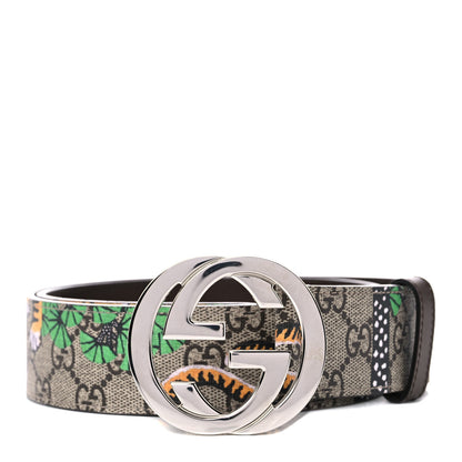 Gucci GG Supreme Monogram Bengal Interlocking G Belt 85 34 Beige Yard 1 of 6