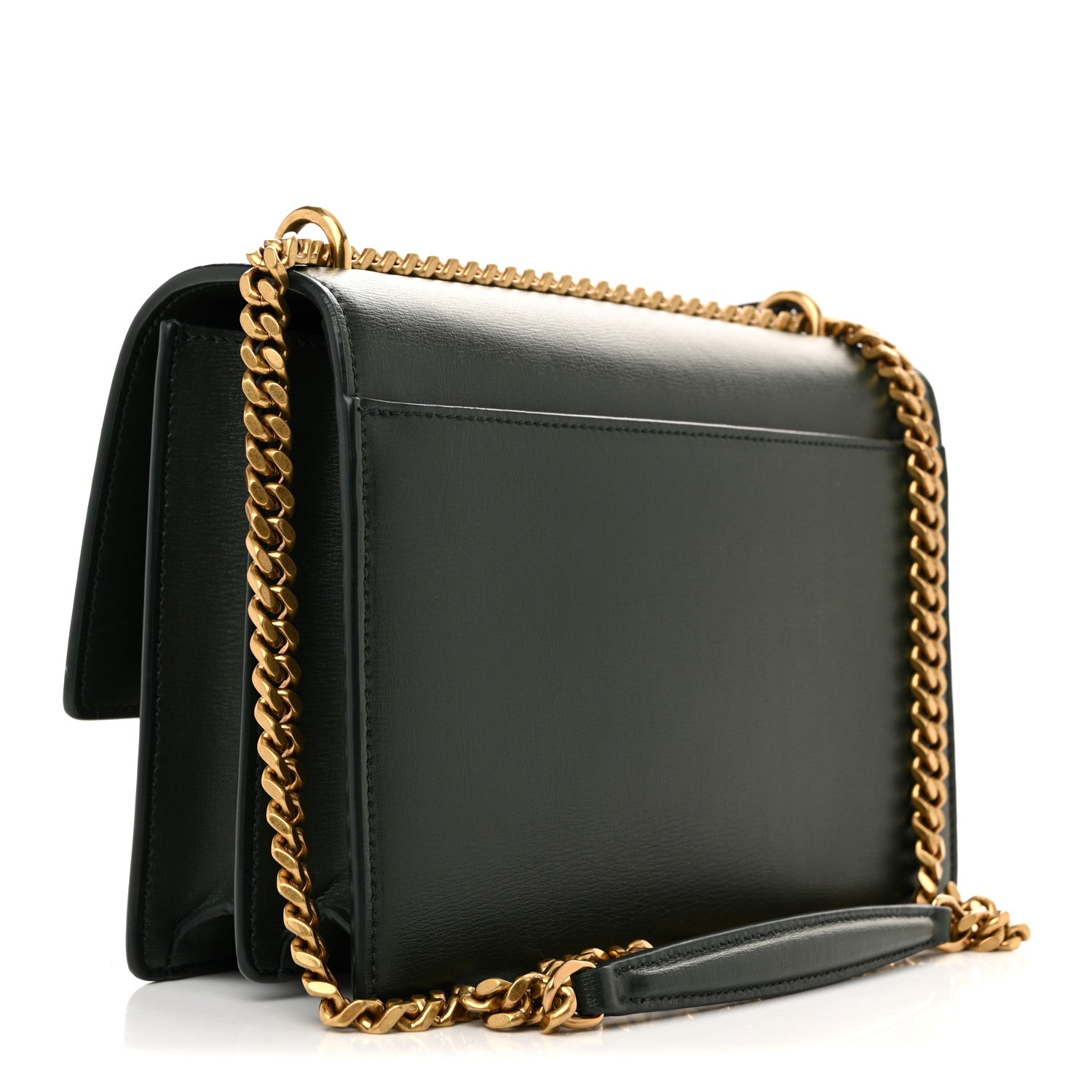 Saint Laurent Calfskin Medium Monogram Sunset Dark Green 3 of 11