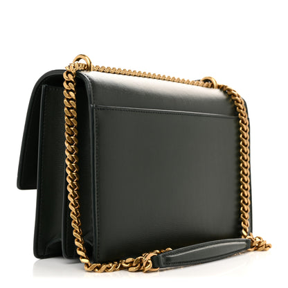 Saint Laurent Calfskin Medium Monogram Sunset Dark Green 3 of 11