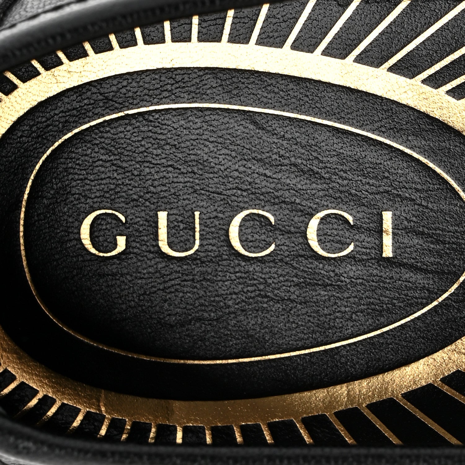Gucci Goatskin Womens Logo 15mm Loafers 37.5 Black 7 of 10