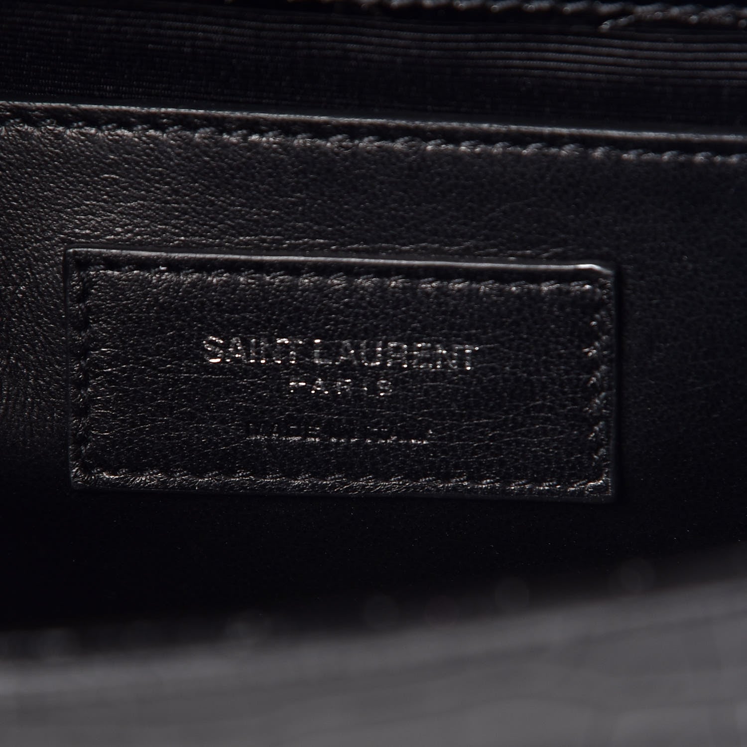 Saint Laurent Croc Calfskin Embossed Small Classic Monogram Kate Tassel Satchel Black 8 of 9