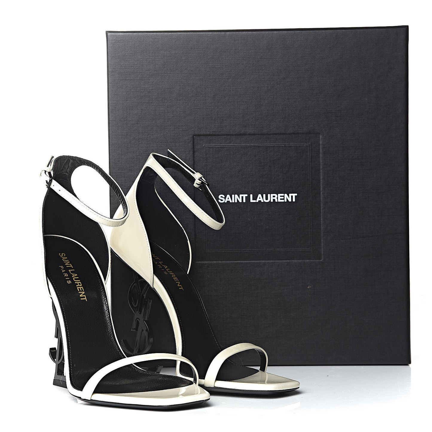 Patent Calfskin Opyum Sandals 38 Neutro