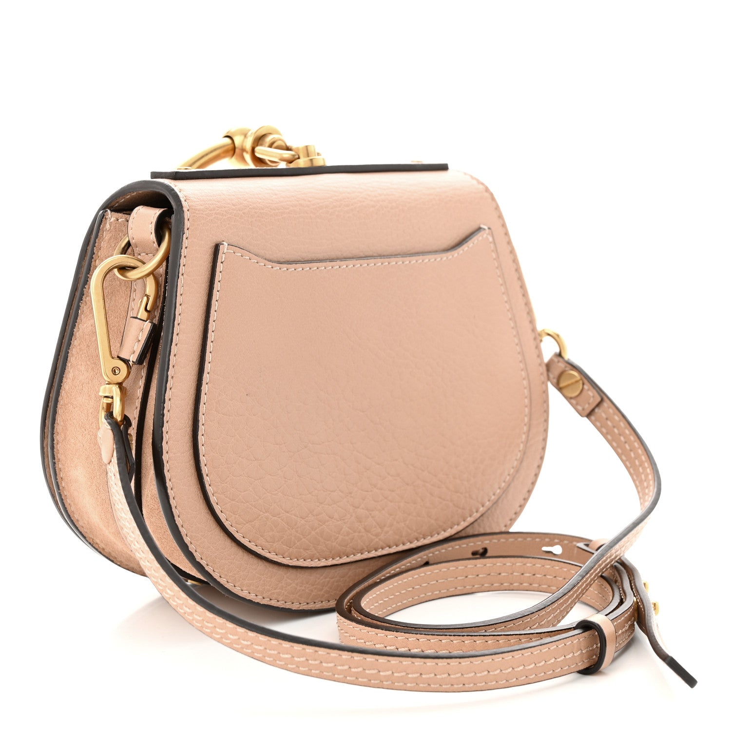 Chloe Calfskin Suede Small Nile Bracelet Bag Biscotti Beige 3 of 11