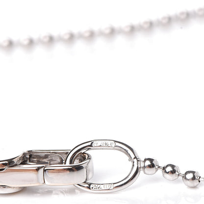 Gucci 18K White Gold Diamond Running GG Pendant Necklace 6 of 7