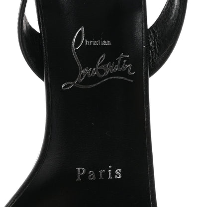 Christian Louboutin Calfskin O Marylin 85 Slingback Sandal Heels 36.5 Black 8 of 9