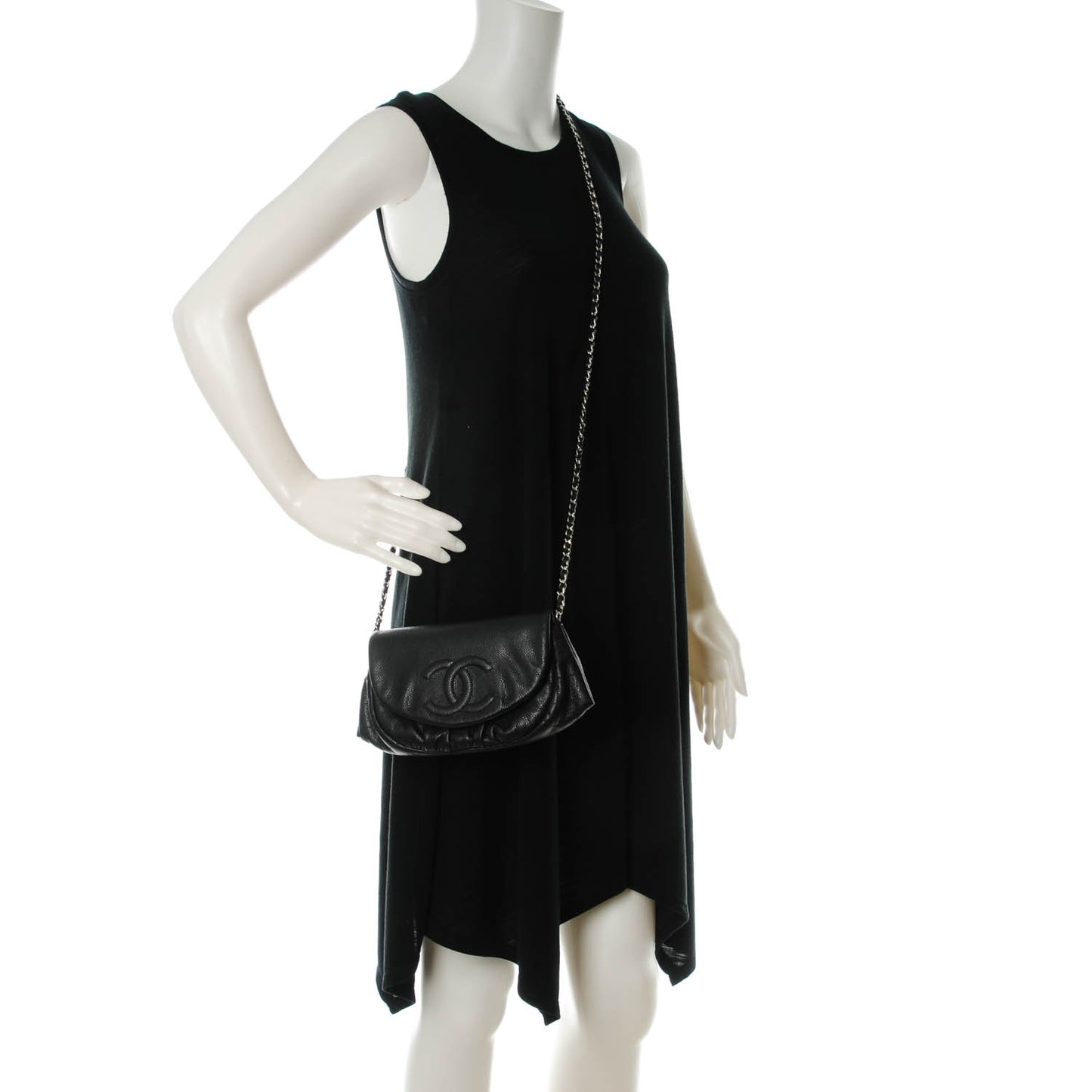 Caviar Half Moon Wallet On Chain WOC Black
