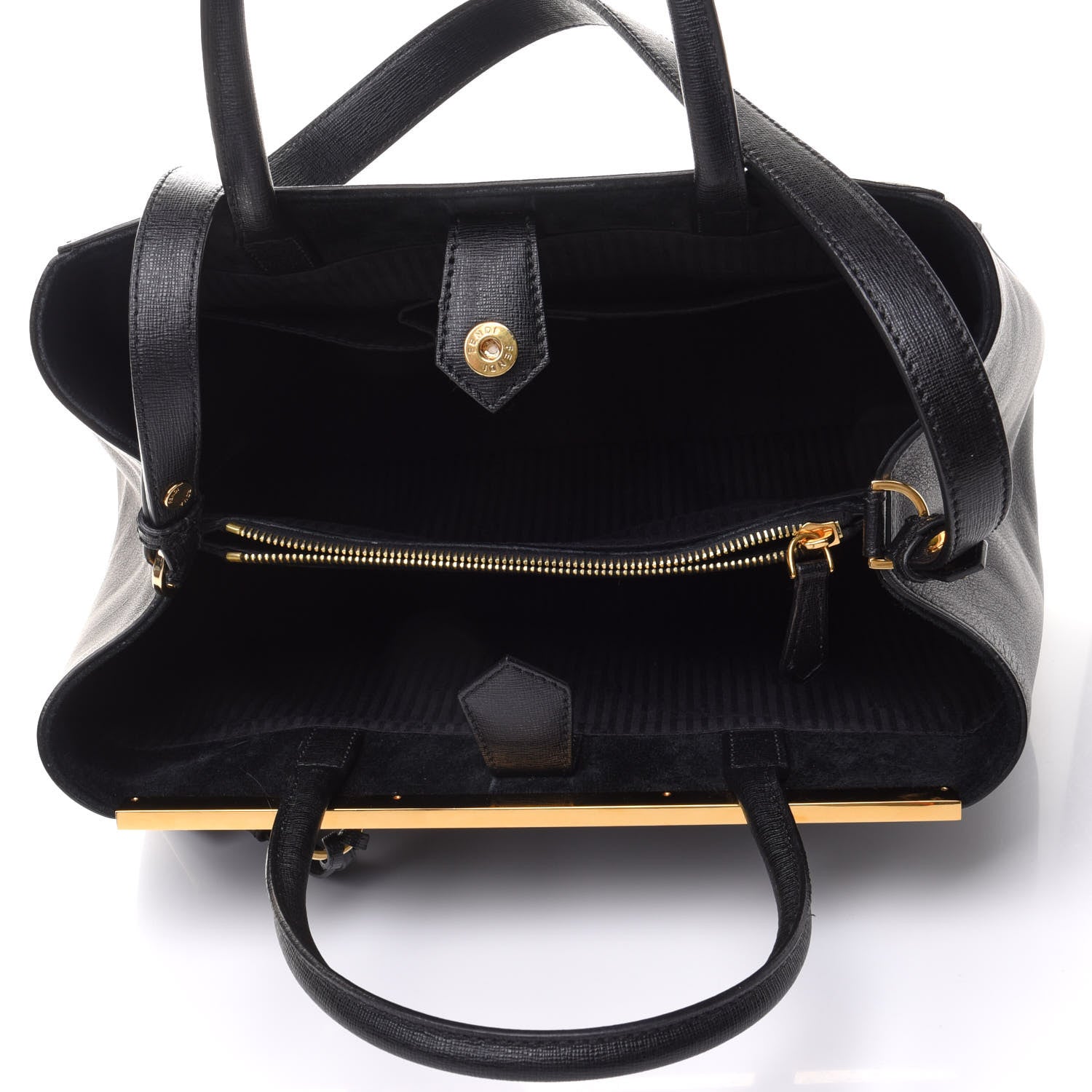 Fendi Vitello Elite Regular 2Jours Tote Black 5 of 10