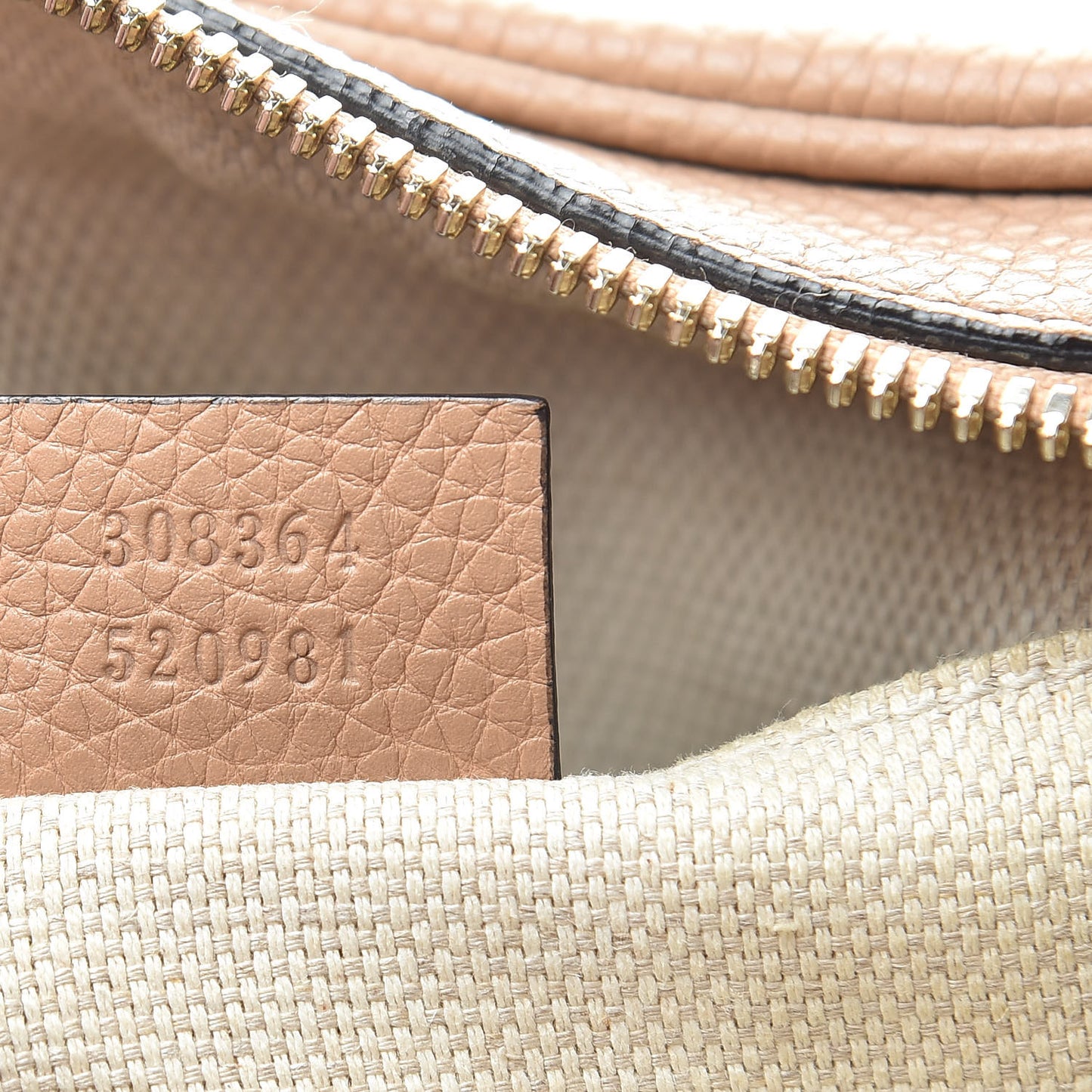 Pebbled Calfskin Small Soho Disco Bag Rose Beige